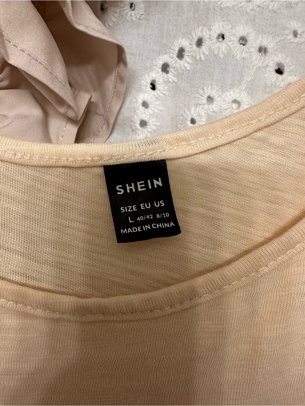 Women's Peplum Tank Top - Cream - Picture 3 of 3